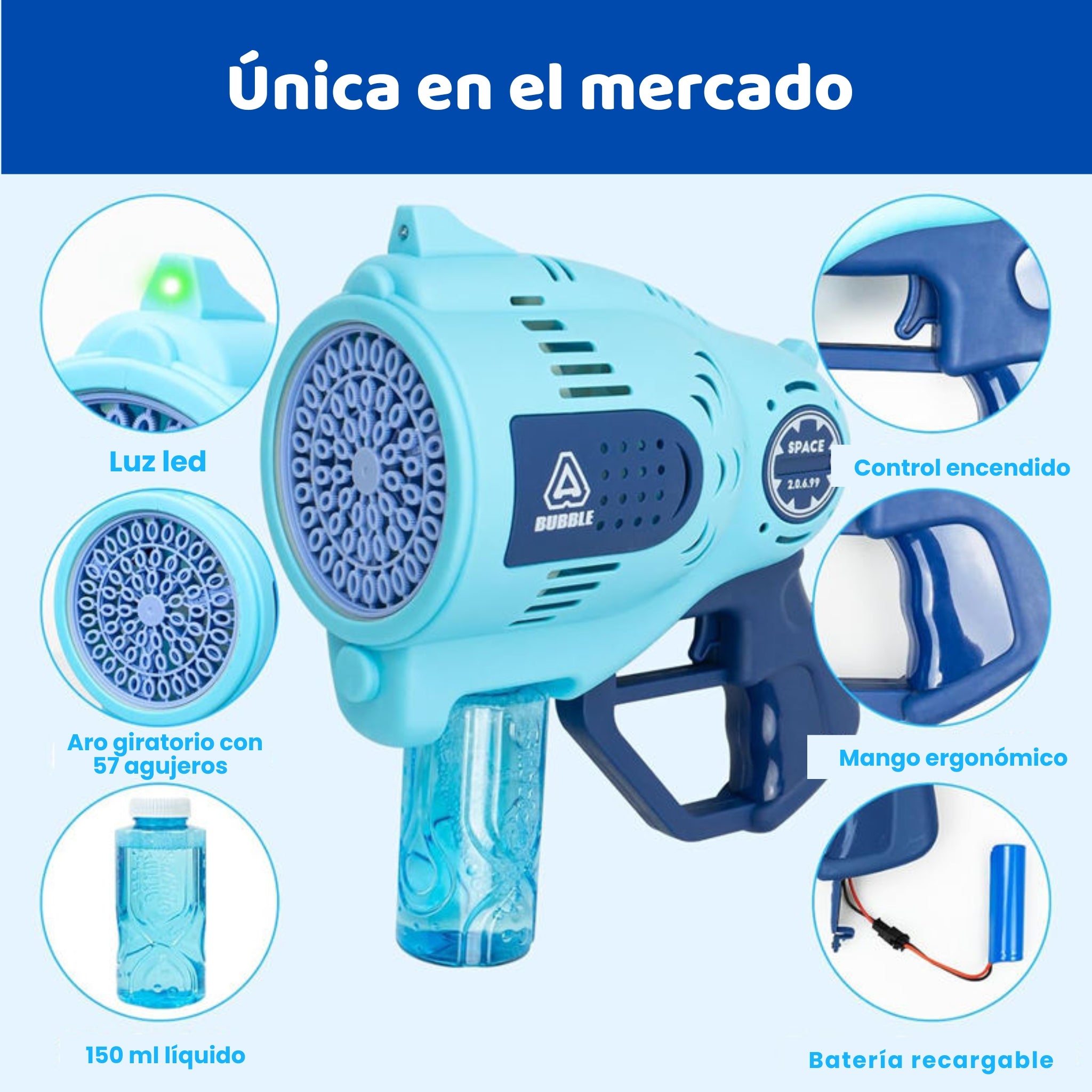 Pistola Burbujas Pro