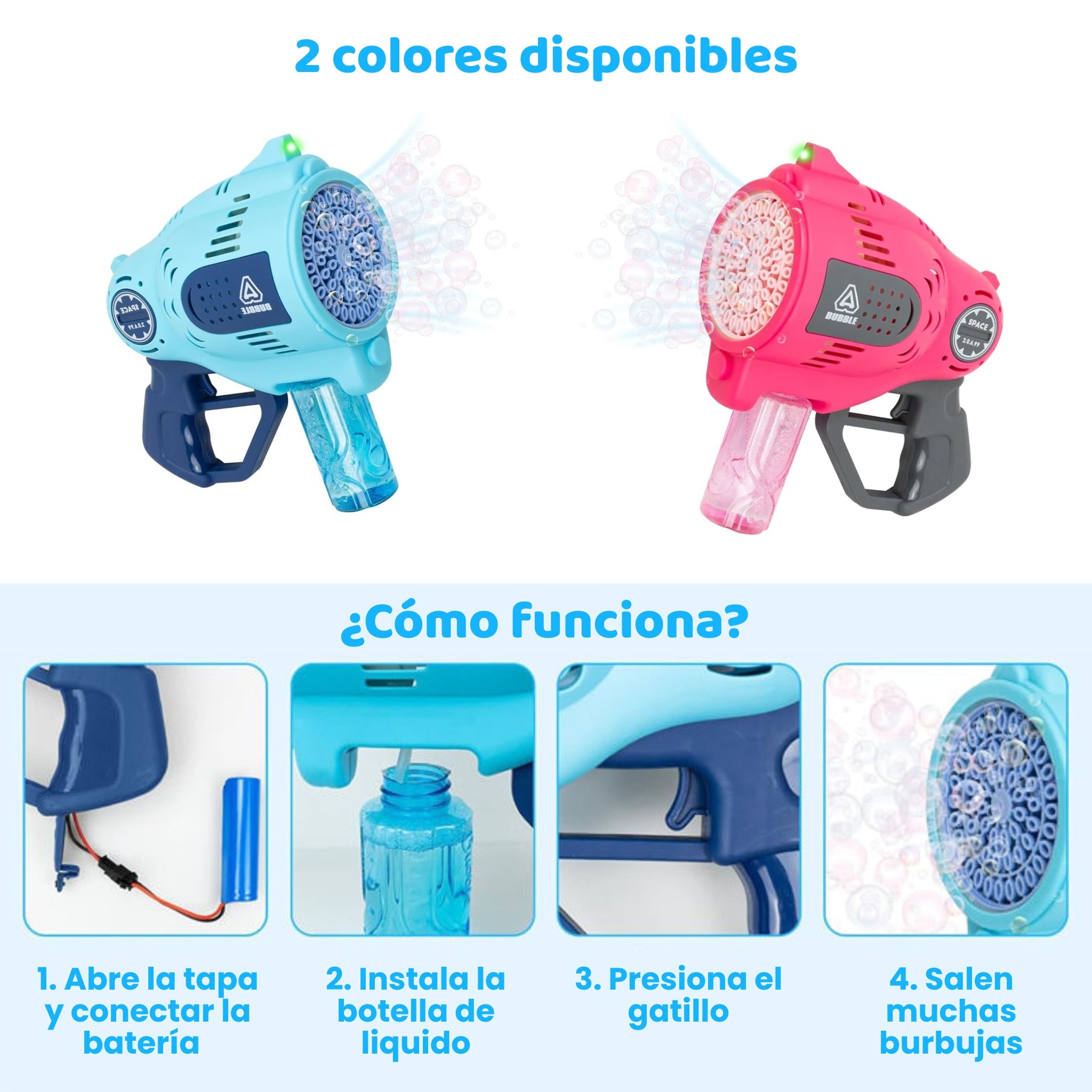Pistola Burbujas Pro